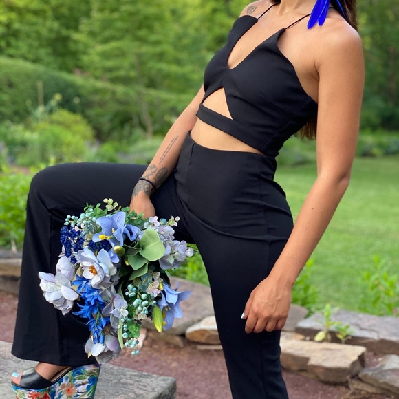 ‼️ Black  Strap Jumpsuit Romper Pants Jumper Piece - Picture 8 of 8